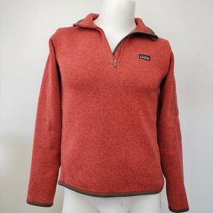 Patagonia Better Sweater 1/4 Zip Fleece Women's Small Heather Tomato Red 25615